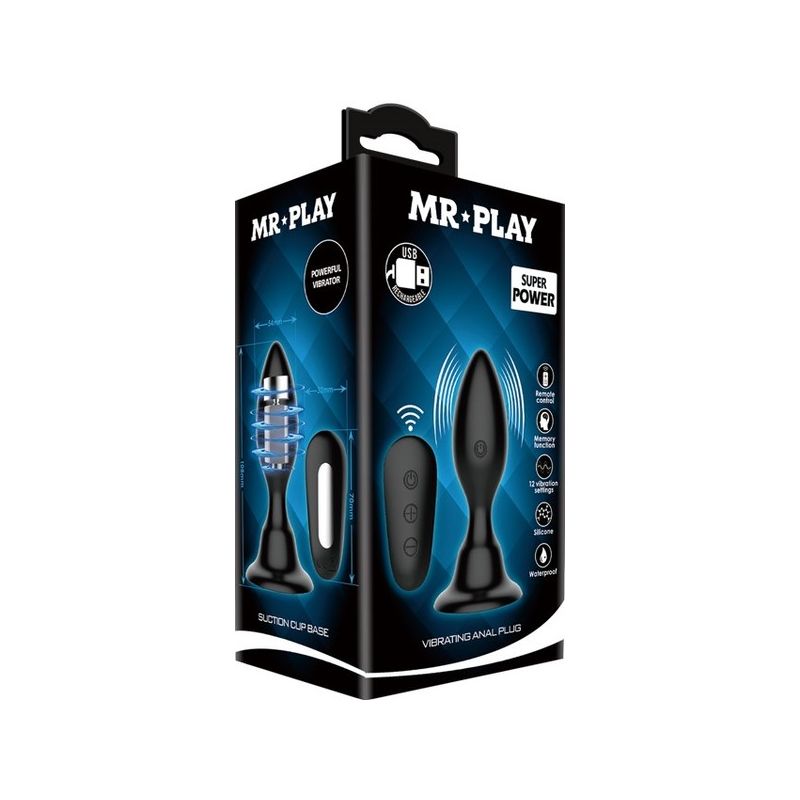 Vibrating Anal Plug - Mr Play - Pretty Love (Black)