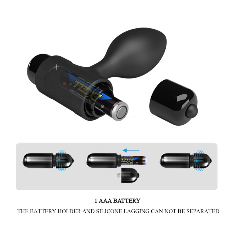 Vibra Butt Plug - Pretty Love (Black)