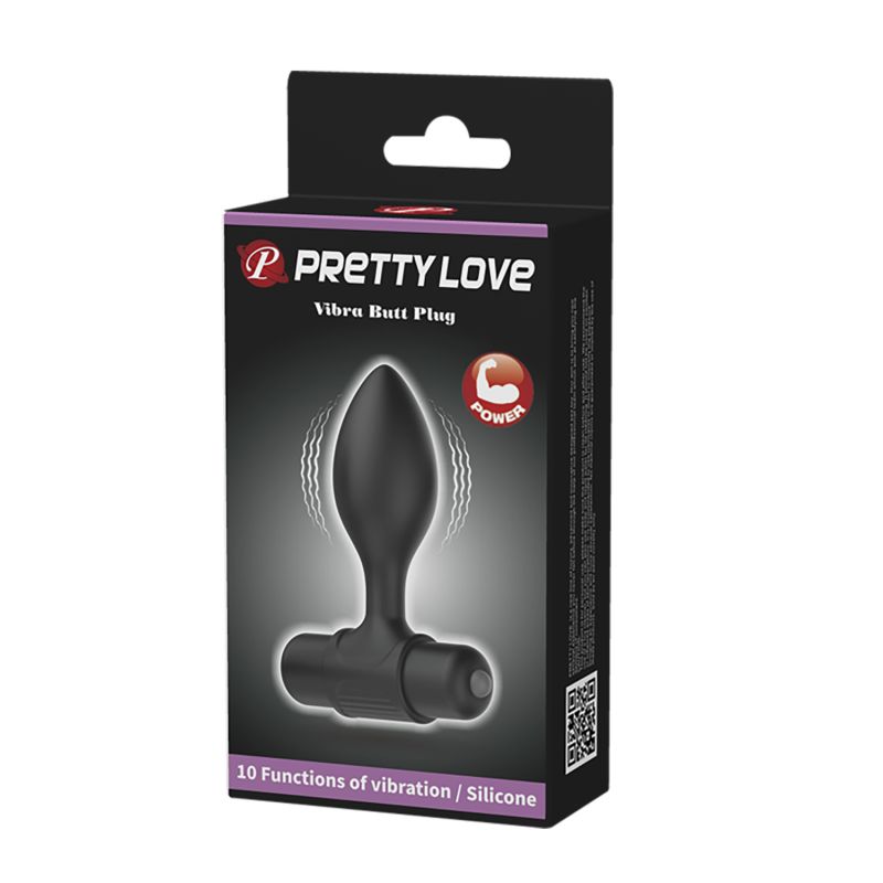 Vibra Butt Plug - Pretty Love (Black)