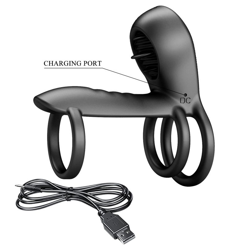 Jammy - Vibrating Penis Sling - Pretty Love (Black)