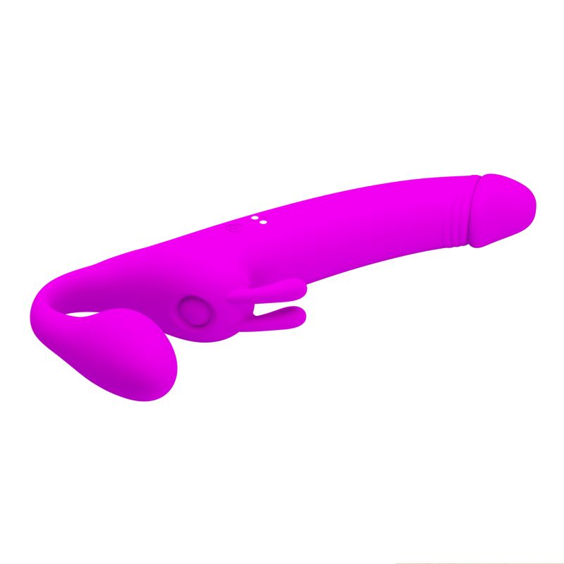 Zanini Vibrating Strapless Strap-On (Purple)
