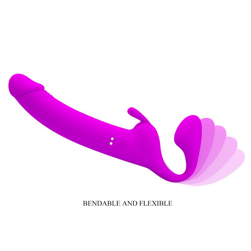 Zanini Vibrating Strapless Strap-On (Purple)