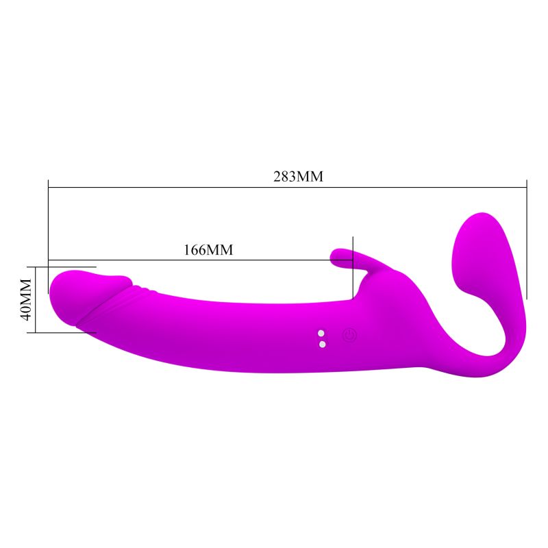 Zanini Vibrating Strapless Strap-On (Purple)