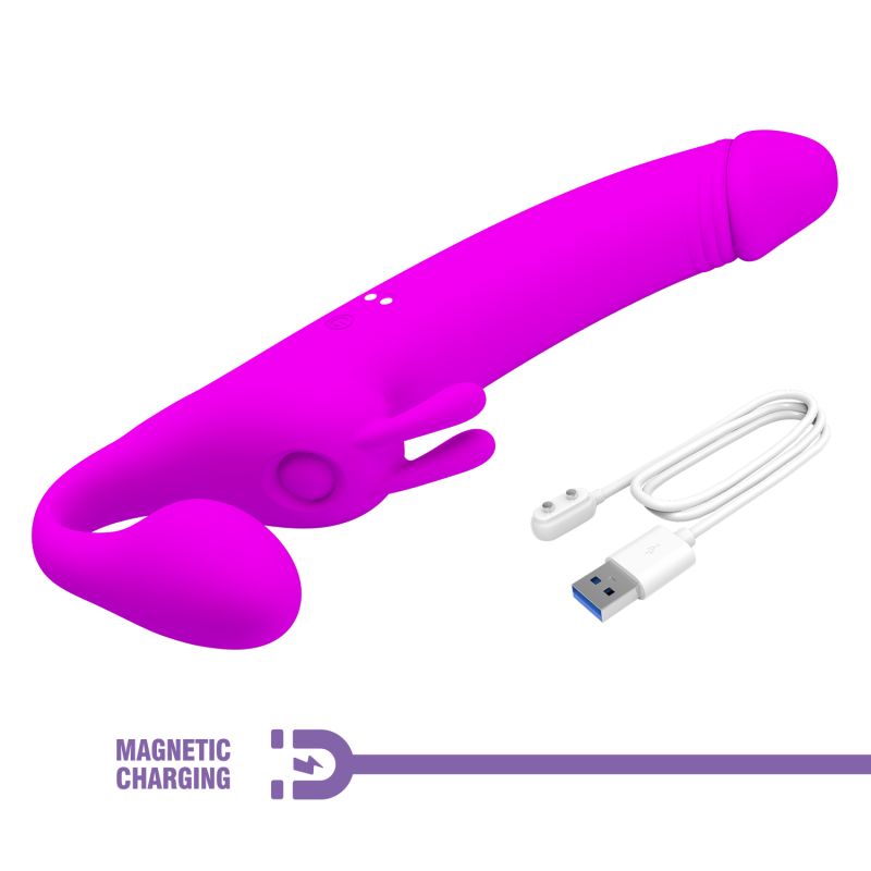 Zanini Vibrating Strapless Strap-On (Purple)