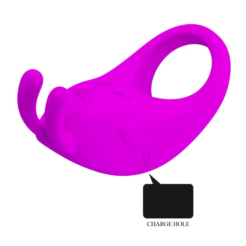Rabbit Vibrator Cock Ring (Purple)