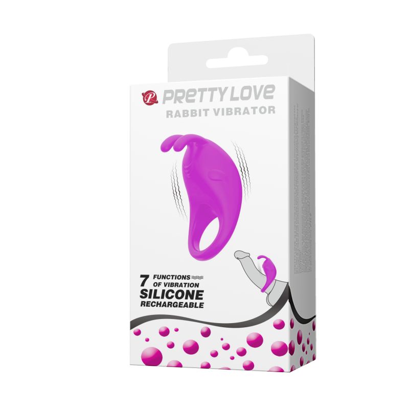 Rabbit Vibrator Cock Ring (Purple)