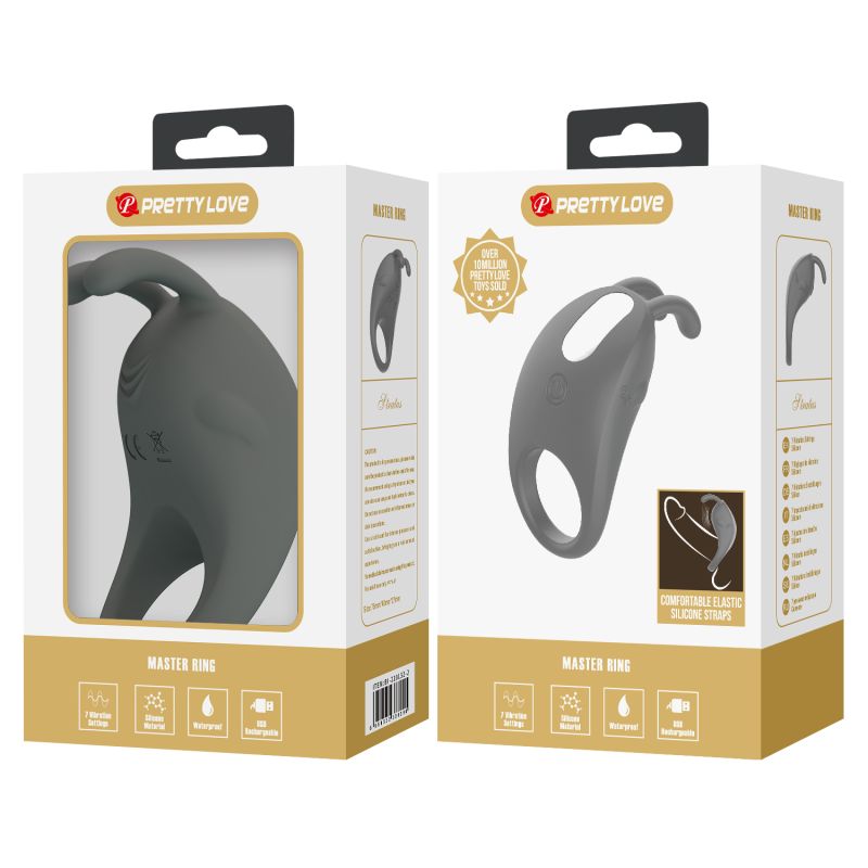 Stratus Rechargeable Cock Ring (Grey)