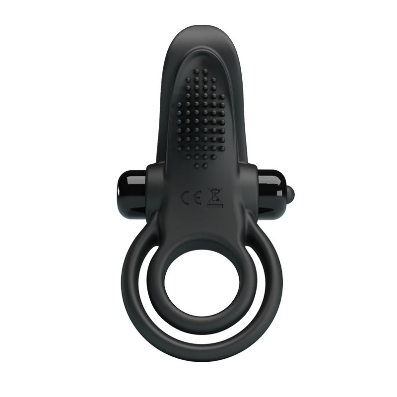 Vibrant Penis Ring - Pretty Love (Black)