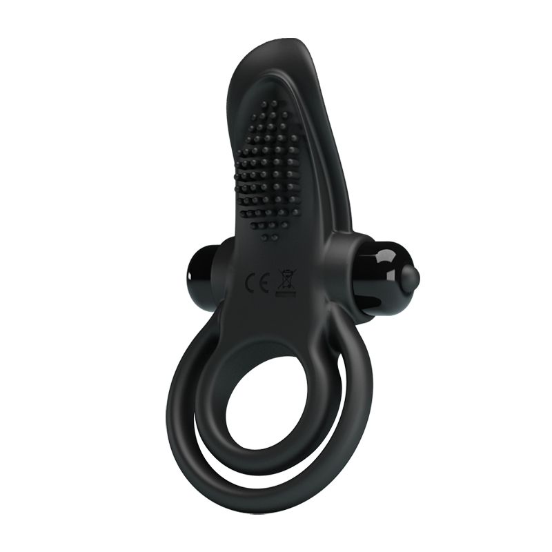 Vibrant Penis Ring - Pretty Love (Black)