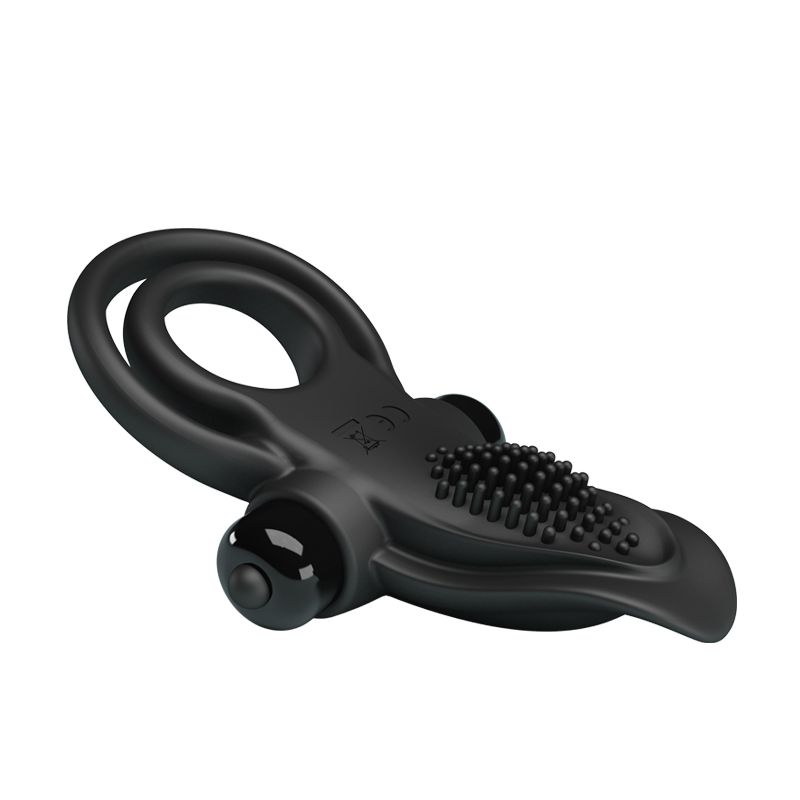 Vibrant Penis Ring - Pretty Love (Black)