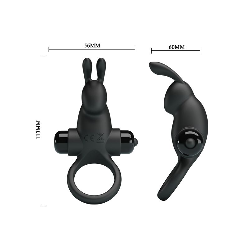 Vibrant Penis Ring I - Pretty Love (Black)