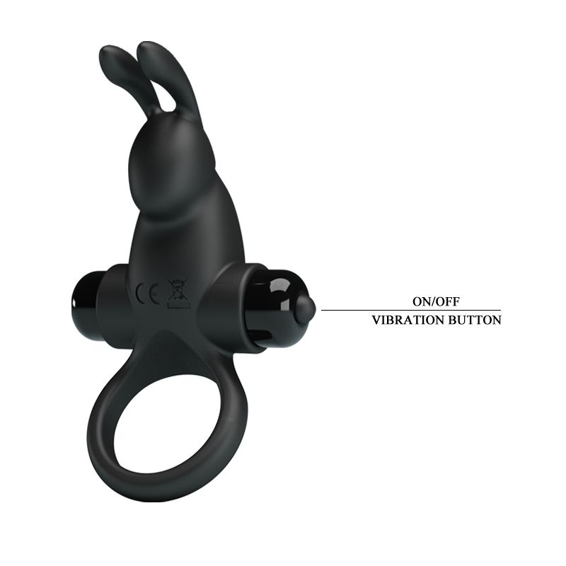Vibrant Penis Ring I - Pretty Love (Black)