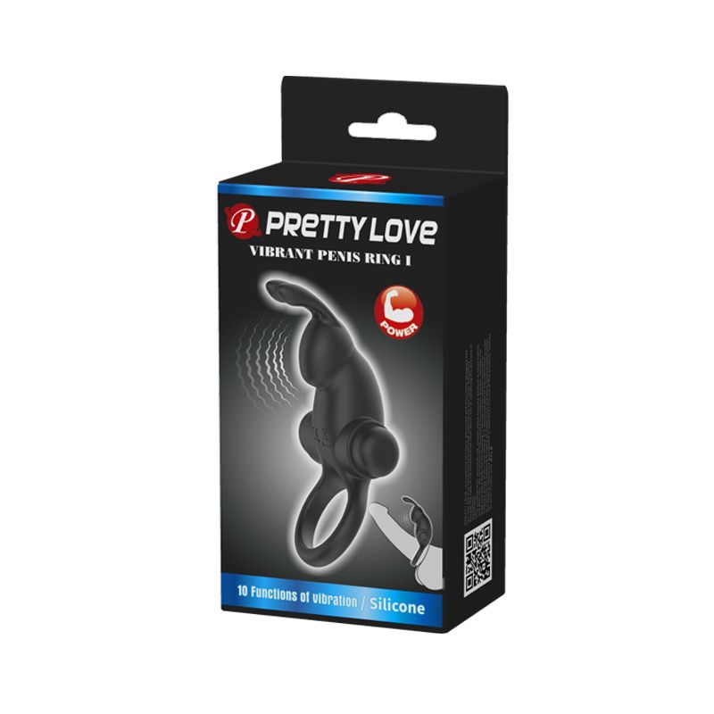 Vibrant Penis Ring I - Pretty Love (Black)