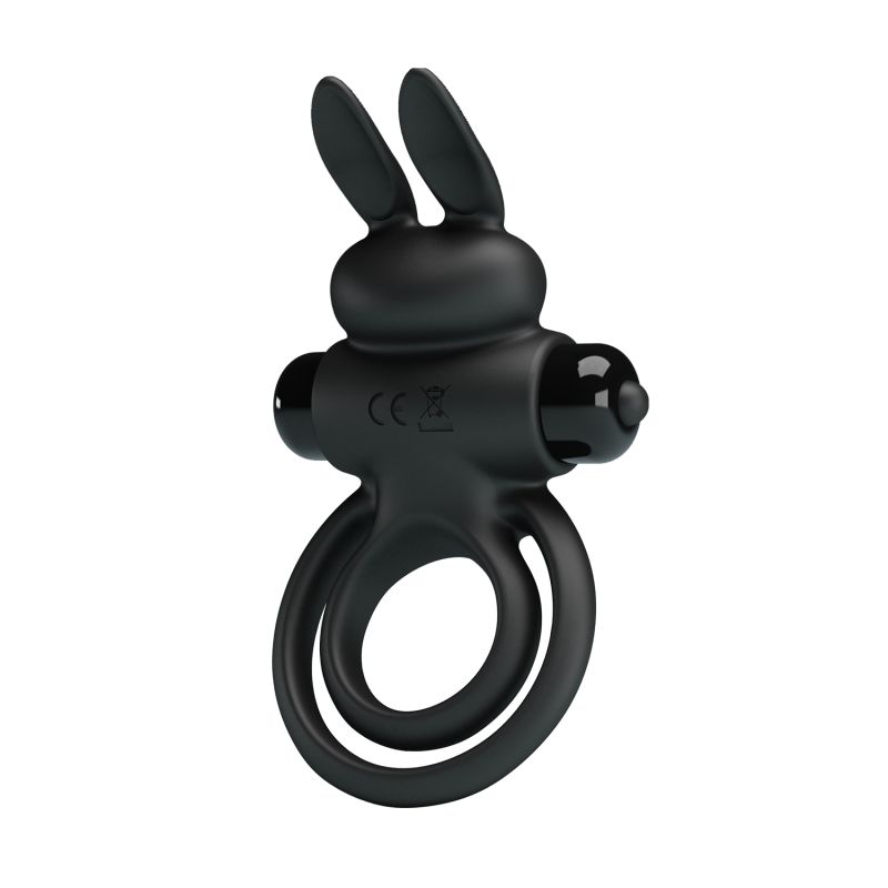 Vibrant Penis Ring III - Pretty Love (Black)
