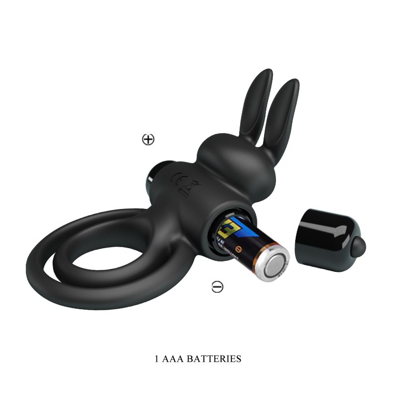 Vibrant Penis Ring III - Pretty Love (Black)