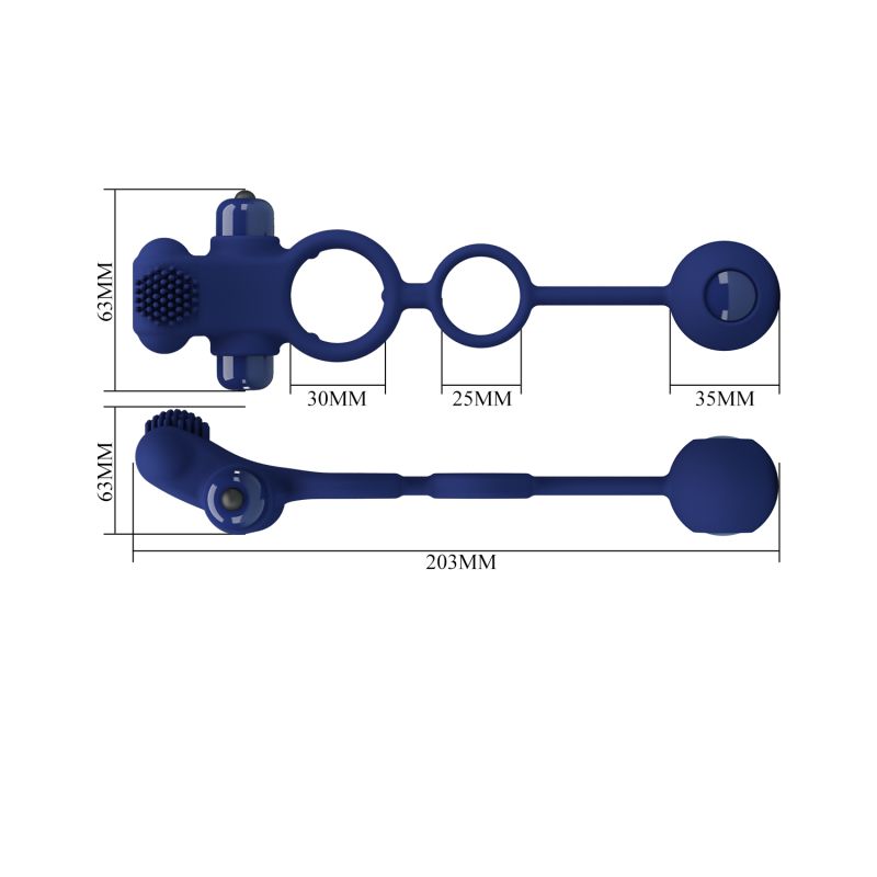 Remington Vibrating Penis Sleeve (Navy Blue)