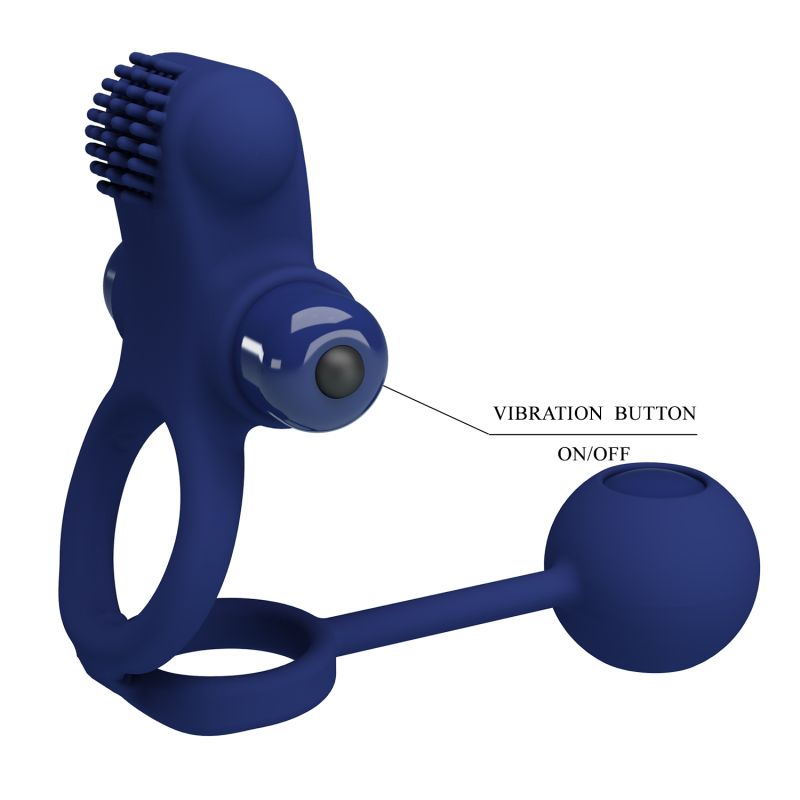Remington Vibrating Penis Sleeve (Navy Blue)