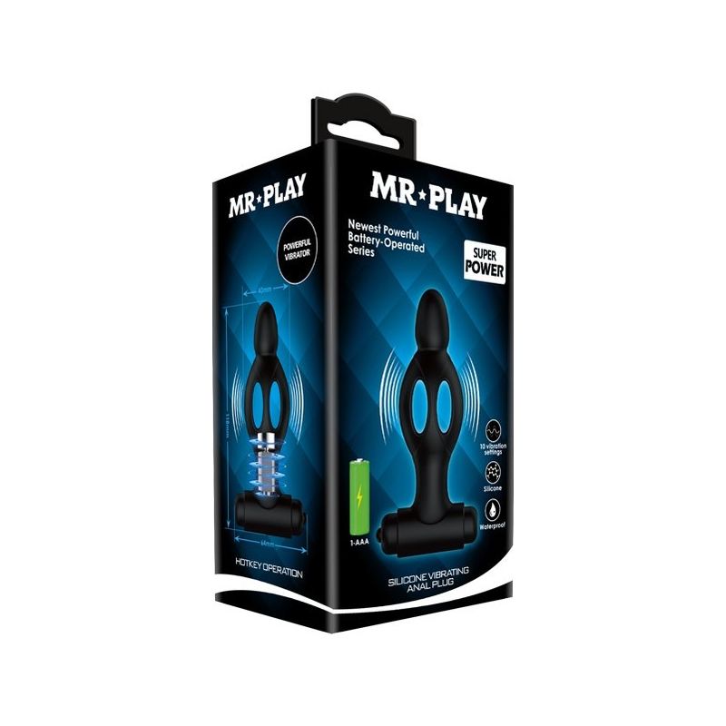 Mr. Play Vibrating Anal Plug (Black)