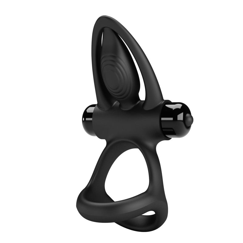 Vibration Cock Ring - Pretty Love (Black)