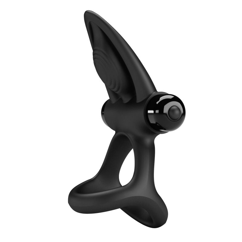 Vibration Cock Ring - Pretty Love (Black)
