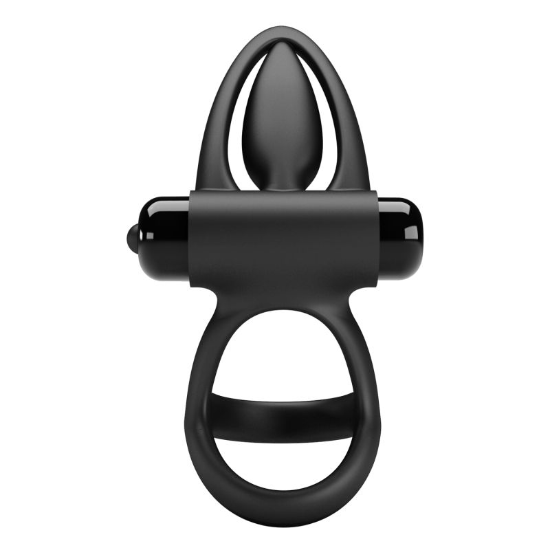 Vibration Cock Ring - Pretty Love (Black)