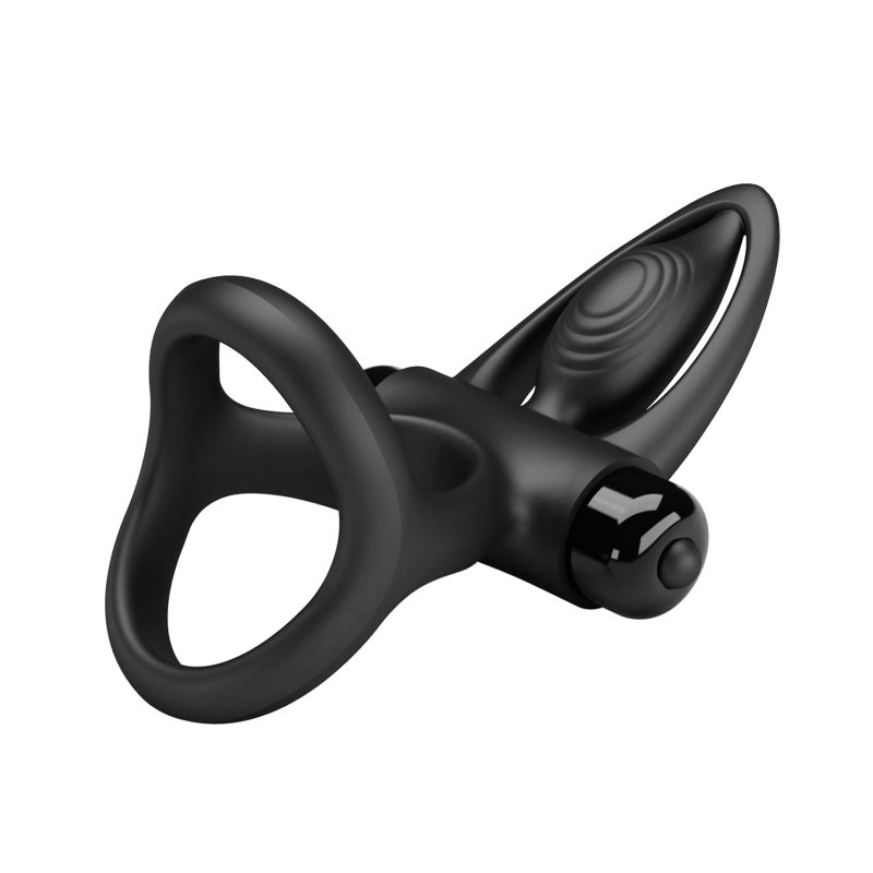 Vibration Cock Ring - Pretty Love (Black)