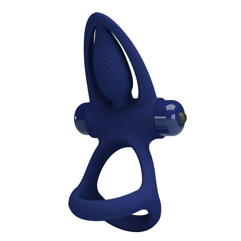 Mat Vibrating Cock Ring (Navy Blue)