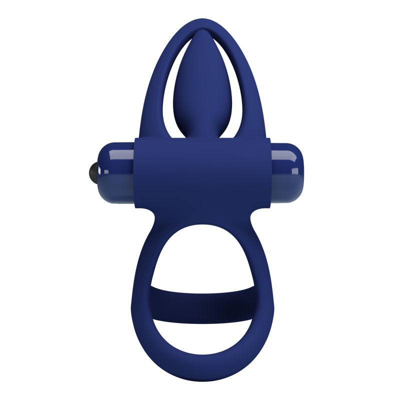 Mat Vibrating Cock Ring (Navy Blue)