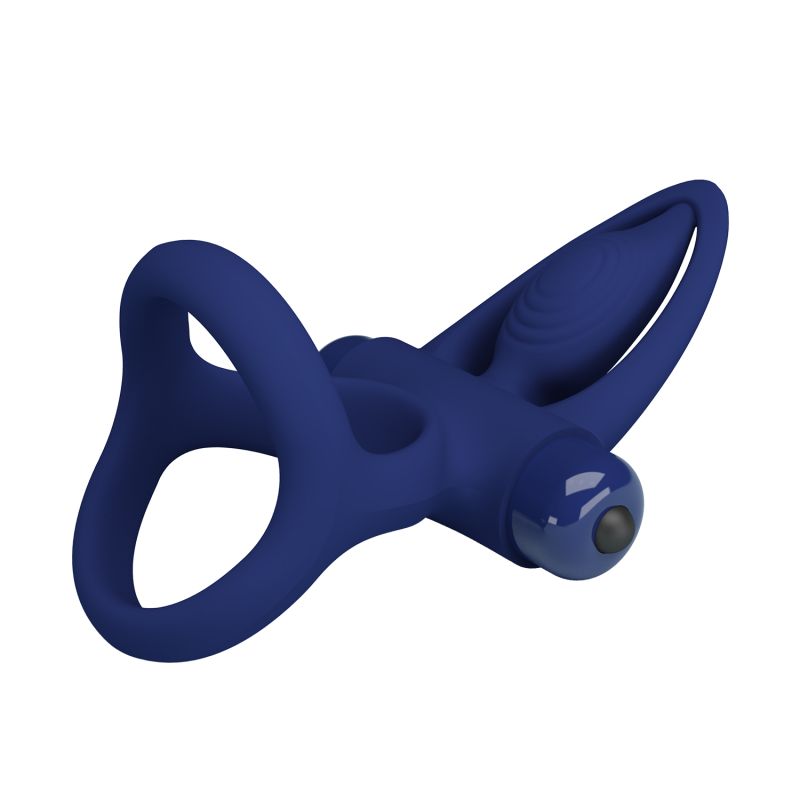 Mat Vibrating Cock Ring (Navy Blue)