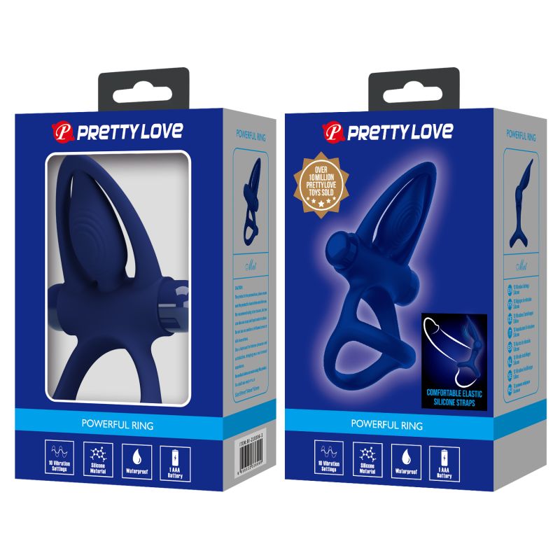 Mat Vibrating Cock Ring (Navy Blue)