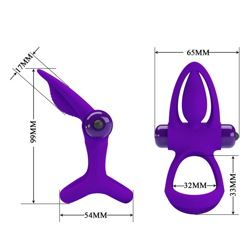 Vibration Cock Ring - Pretty Love (Purple)
