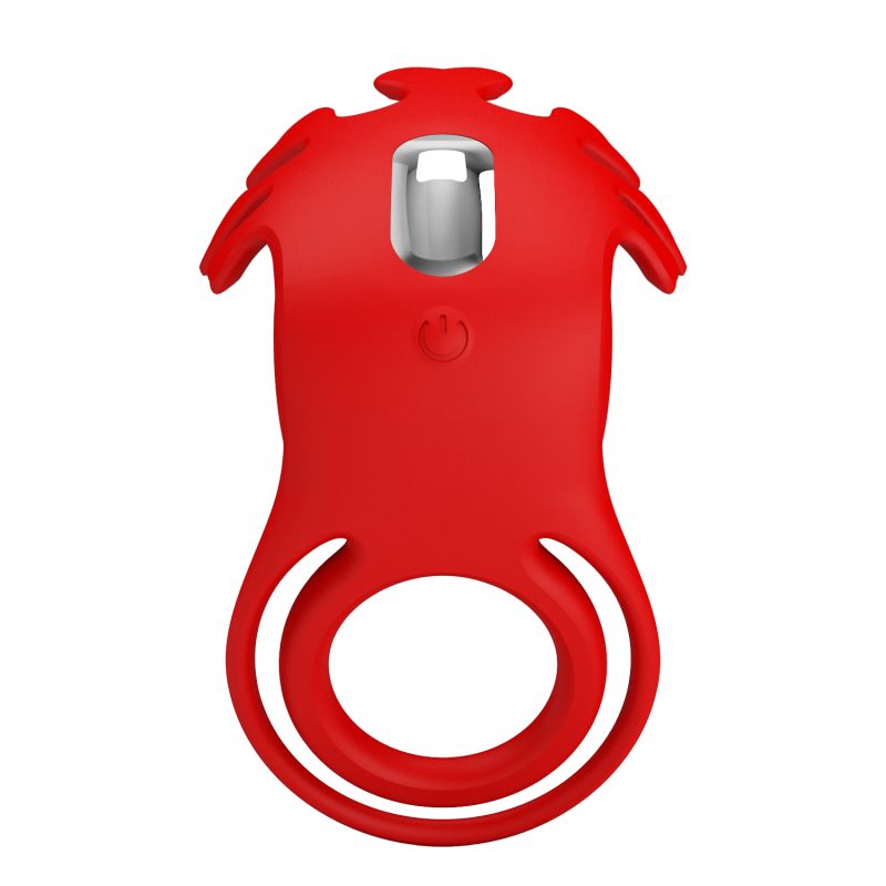 Ruben 7 Function Vibrating Cock Ring (Red)