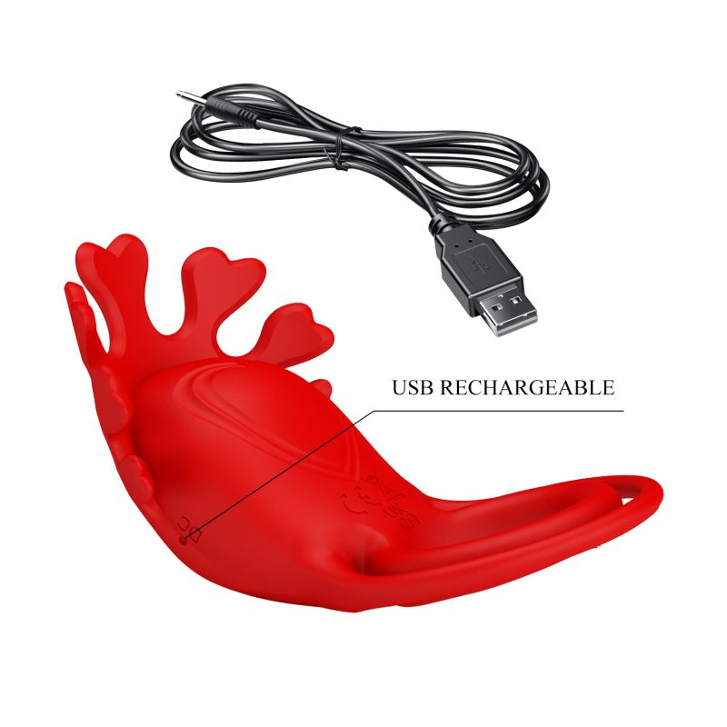 Ruben 7 Function Vibrating Cock Ring (Red)