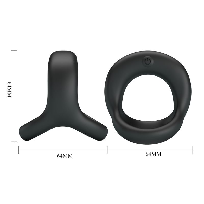 Elliott - Vibrant Penis Ring - Pretty Love (Black)