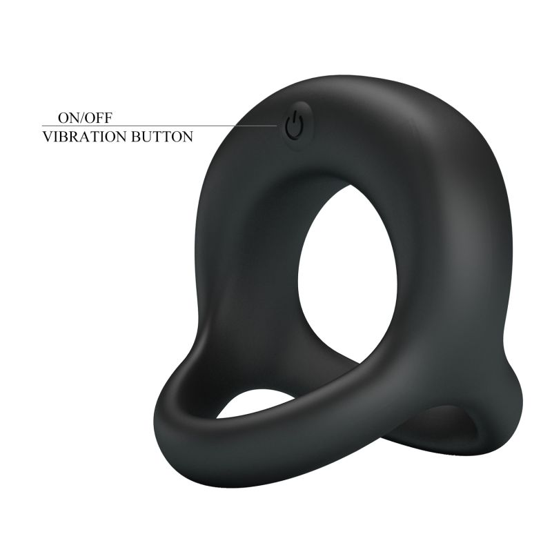 Elliott - Vibrant Penis Ring - Pretty Love (Black)