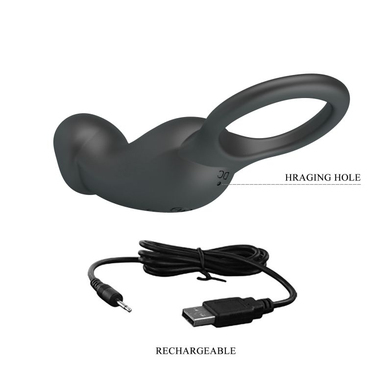 Super Power Trae Egg Bullet / Cock Ring (Black)