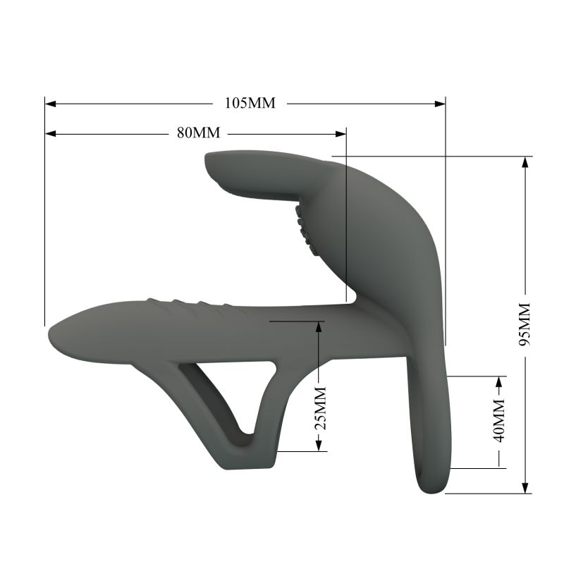 Matty Cock Sleeve & Clitoral Stimulator (Grey)