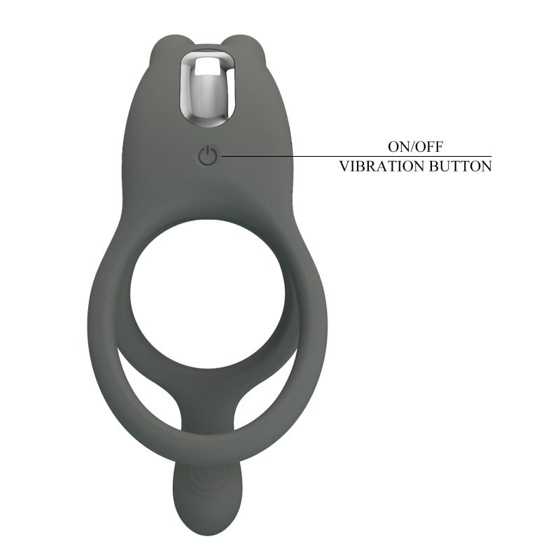 Seth Vibrating Cock Ring (Grey)
