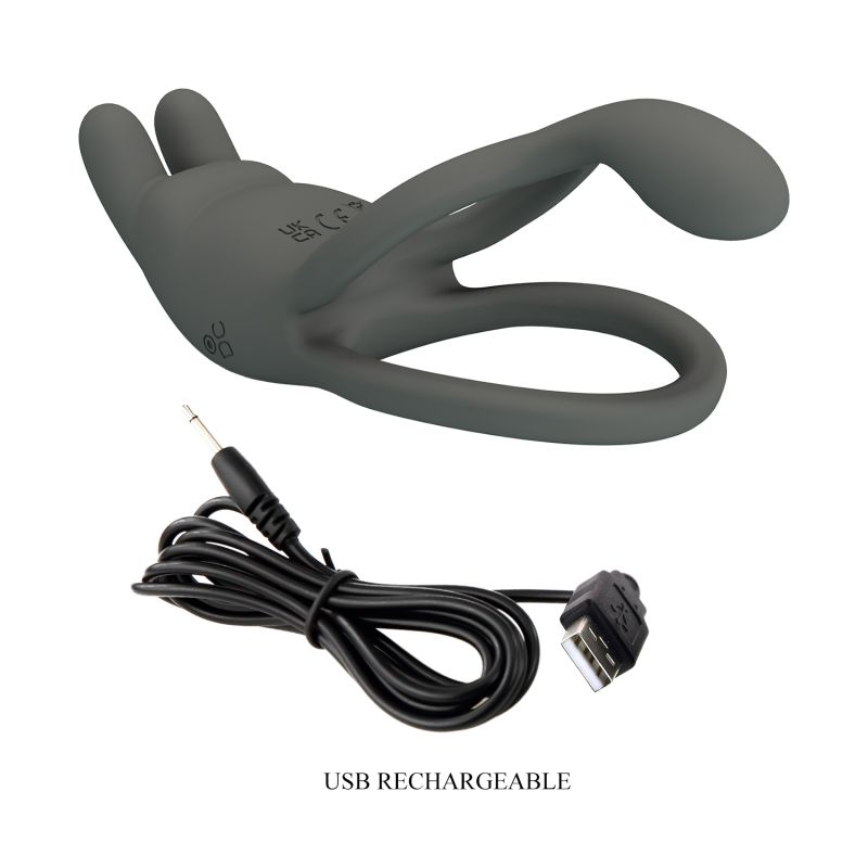 Seth Vibrating Cock Ring (Grey)