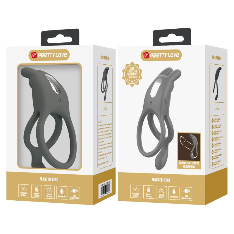 Seth Vibrating Cock Ring (Grey)