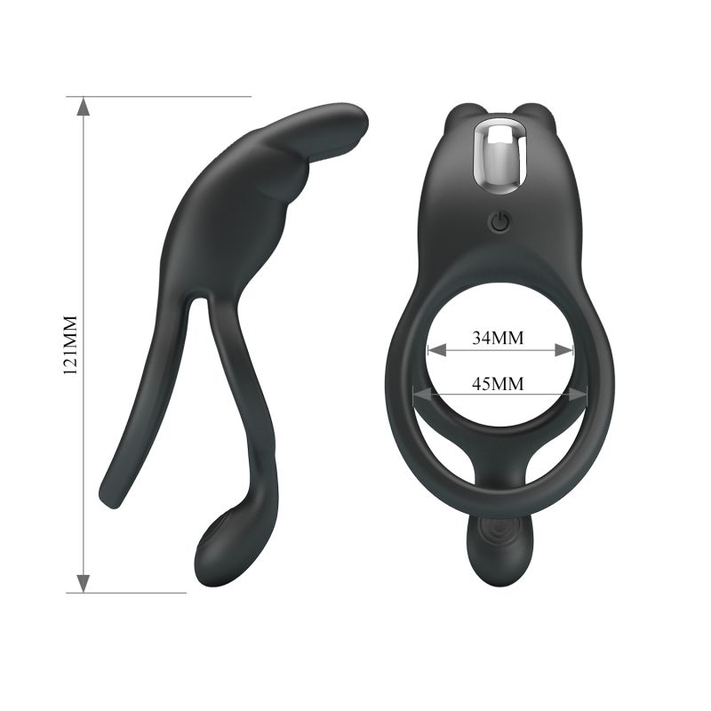 Seth Vibrating Cock Ring (Black)