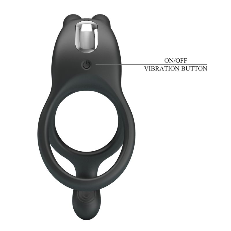 Seth Vibrating Cock Ring (Black)