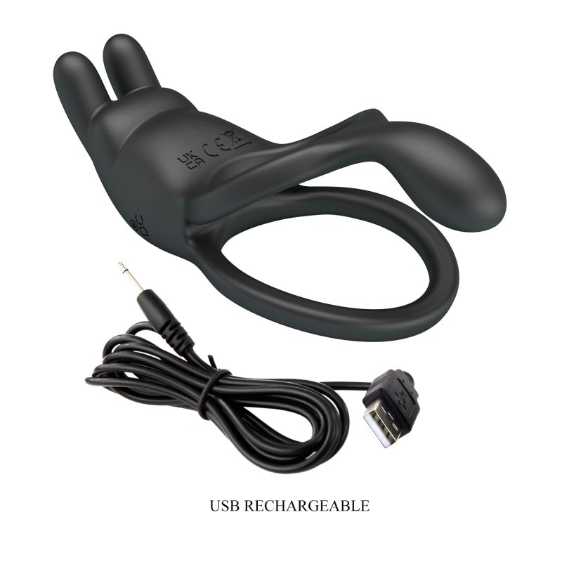 Seth Vibrating Cock Ring (Black)