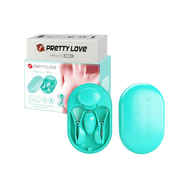 Surprise Box - Nipple Clamps - Pretty Love (Baby Blue)