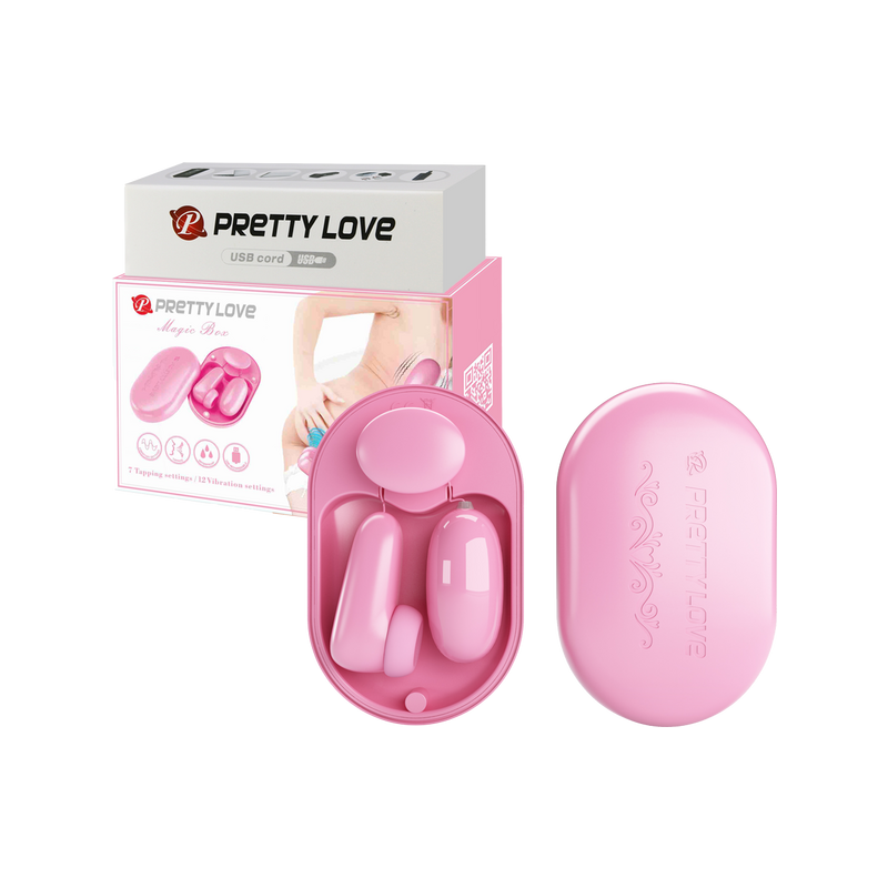 Magic Box - Tapping Stimulator & Vibrating Egg (Pink)