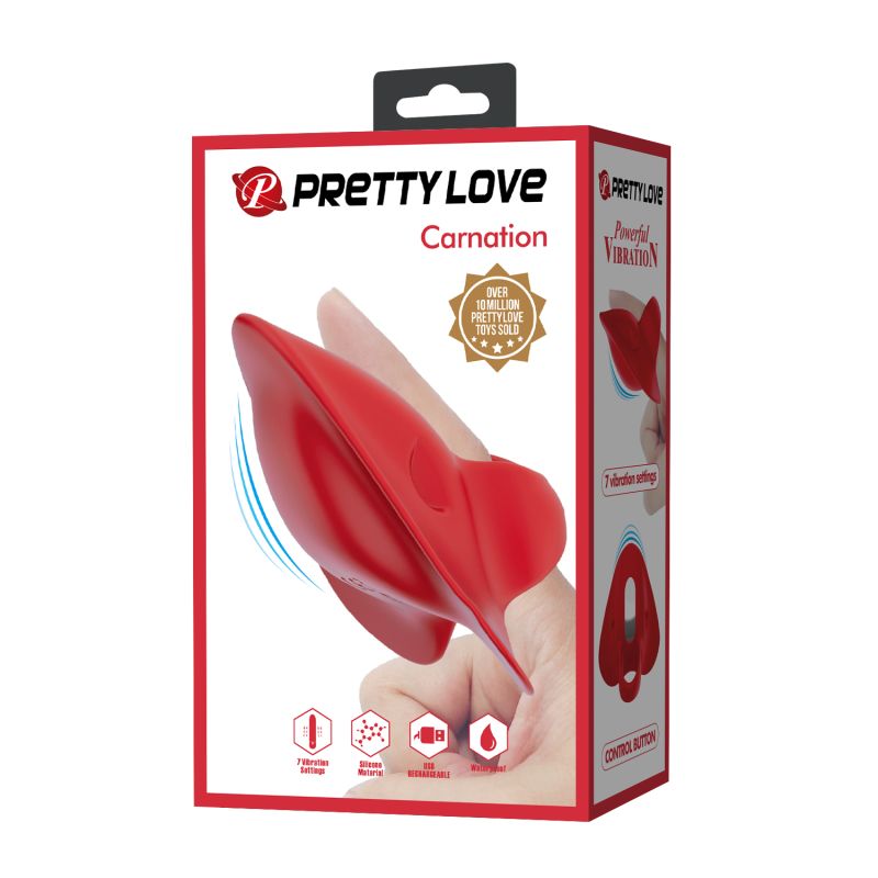 Carnation Finger Vibrator (Red)
