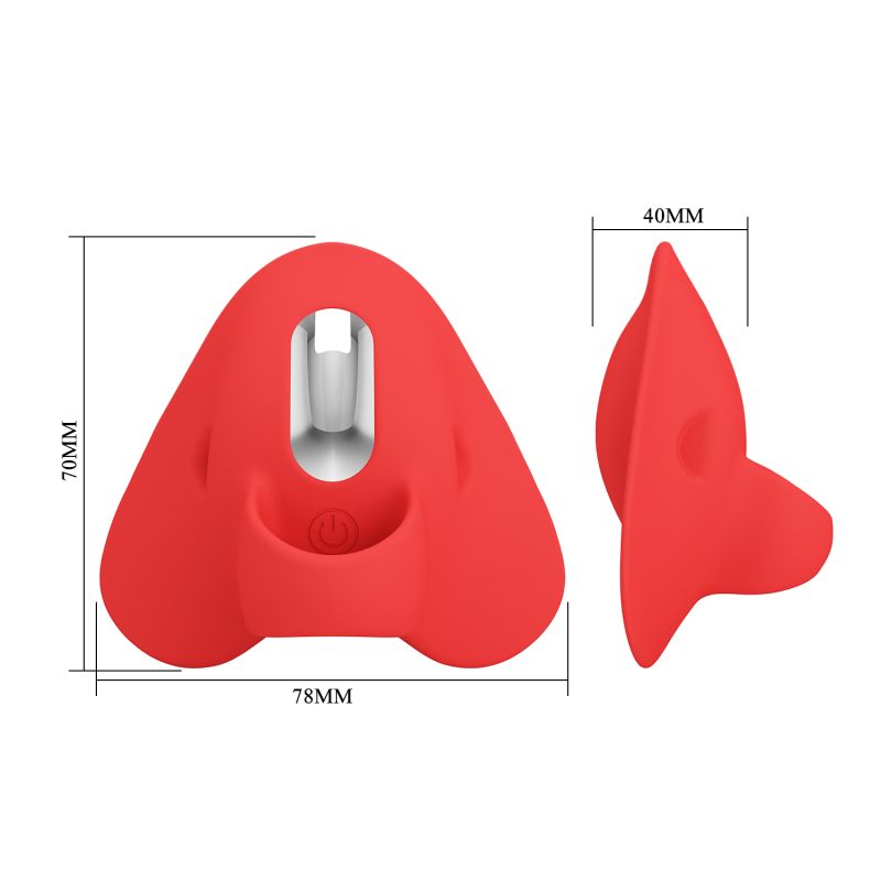 Carnation Finger Vibrator (Red)