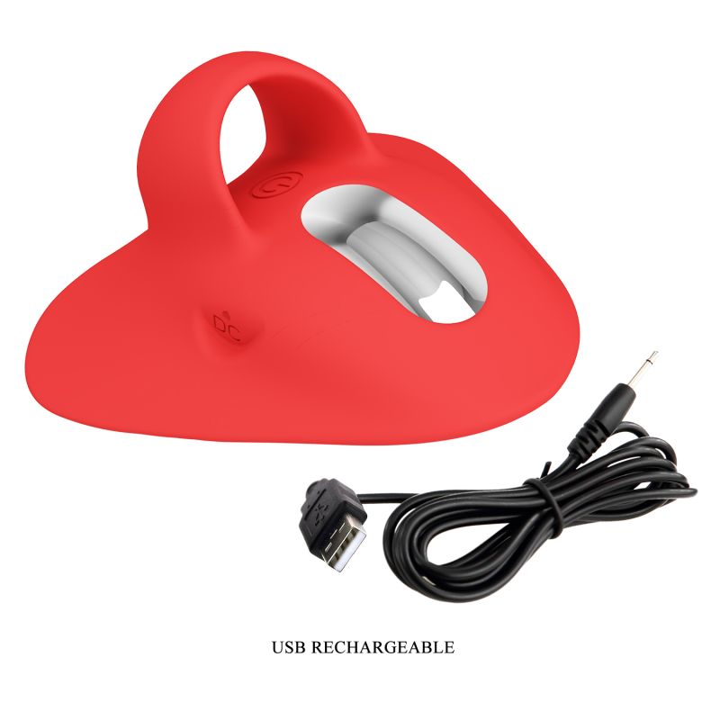 Carnation Finger Vibrator (Red)