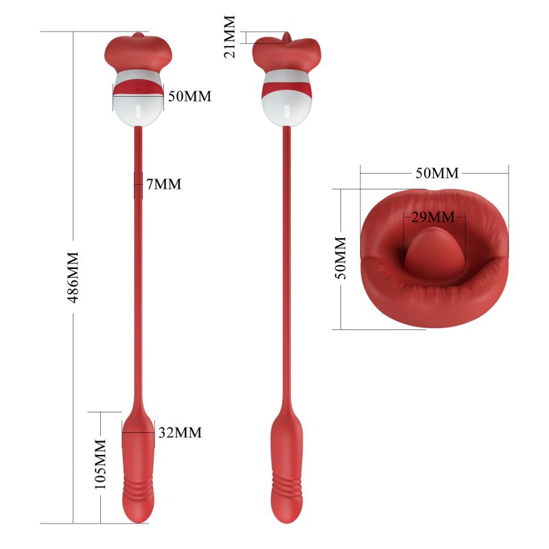 Ashlynn Vibrator (Red / White)