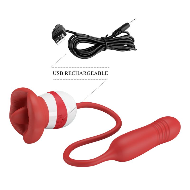 Ashlynn Vibrator (Red / White)